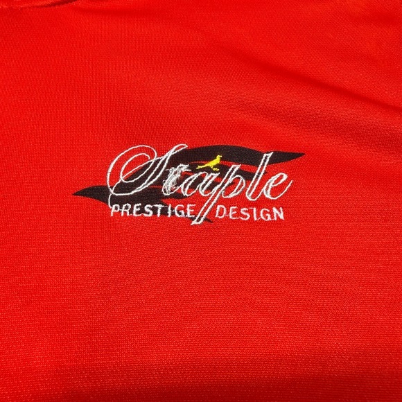 Jeff Staple Pigeon Racing Jacket Mens XL Red Embroidered Full Zip Checkered Flag - Picture 5 of 16